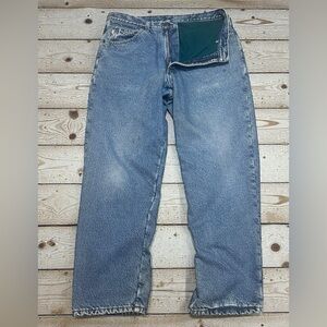 Vtg LL Bean Double L Fleece Lined Jeans 34 x 30 Relaxed Rugged Workwear Outdoor